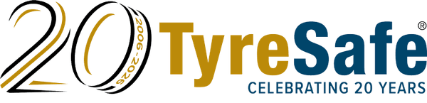 TyreSafe logo, marking the charity’s 20th year.